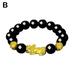 Feng Shui Black Obsidian Bracelet Attract Wealth Good Luck Jewellery Gift U9Q1