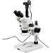 AmScope 3.5X-90X 144-LED Zoom Stereo Microscope Circuit Soldering + 5MP Digital Camera New