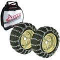 The ROP Shop | 2 Link Tire Chain Pair for Sears 18x8.5x8 Front & 25x10x8 Rear Tire Yard Tractor