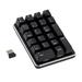 2.4G Wireless Mechanical Numeric Keypad Gaming Keypad 21 Keys Portable Keypad Extended Layout Black Keyboard for Laptop Notebook