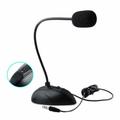 Naierhg Wired Base Desktop Microphone Mobile Phone Karaoke Gaming Meeting Mic for PC Black