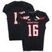 Texas Tech Red Raiders Team-Issued #16 Black Jersey with 150 Patch from the 2017 NCAA Football Season
