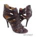 Nine West Shoes | Nine West Anthurium Leather Strappy Gladiator Sandal Heels 7m | Color: Brown | Size: 7