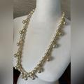 J. Crew Jewelry | J Crew Faux Pearl Bauble Cluster Beaded Necklace | Color: Cream/Gold | Size: 27inch