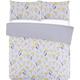 MHG Living Percale Luxurious King Size Duvet Cover Set with 2 Pillowcases - Soft Blooming Floral Printed Reversible full Bed Set Polycotton Quilt and Pillow cover for Modern Bedding, Yellow