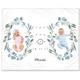 KEMINA BLANKETS Twins Baby Monthly Milestone Blanket – Soft Fleece Baby Month Blanket – Eucalyptus Floral Design – Gender Neutral for Twin Boys or Girls, Baby Shower Nursery Decor 50x40