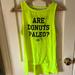 Victoria's Secret Tops | Are Donuts Paleo Victorias Secret Pink Workout Top | Color: Black/Yellow | Size: S