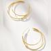 Anthropologie Jewelry | Anthropologie Crystal Double Hoop Earrings- Nwt | Color: Gold | Size: Os