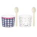 Creative Converting Dolly Parton Dessert Cups w/ Wooden Spoons, 24 Ct in Blue/Pink/White | Wayfair DTC366601TRT