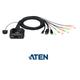 ATEN 2-Port USB-C DisplayPort Hybrid Cable KVM Switch - 4096 x 2160 pi