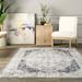 Blue/Navy 144 x 108 x 0.04 in Area Rug - Bungalow Rose Casey Persian Stain Repellent Machine Washable Area Rug | 144 H x 108 W x 0.04 D in | Wayfair