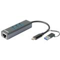 D-Link USB-C/USB to Gigabit Ethernet Adapter with 3 USB 3.0 Ports...