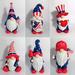 Zaer Ltd International "The Americanos" 6 Pieces Assorted American Patriot Garden Gnomes in Blue/Red/White | 20.87 H x 12.01 W x 10.63 D in | Wayfair