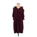 Kris Jenner Kollection Casual Dress - Popover: Burgundy Dresses - Women's Size Small