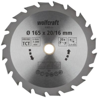1 Kreissägeblatt hm, 20 Zähne ø160mm - 6368000 - Wolfcraft Image