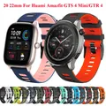 Bracelet en Silicone 20 22mm pour Amazift Bip 3 /S/U Pro/S Huami Amazift GTS 4 Mini 3 2e 2/GTR 4/3