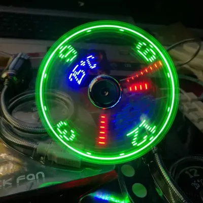 Horloge à gadgets USB avec affichage de l'heure et de la température petite veilleuse en métal