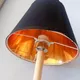 Abat-jour tambour en tissu noir et or assemblage requis lampe de table lampe de chevet