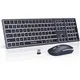 Ensemble clavier et souris sans fil Chlor2.4 G USB rétroéclairage silencieux aste clavier et