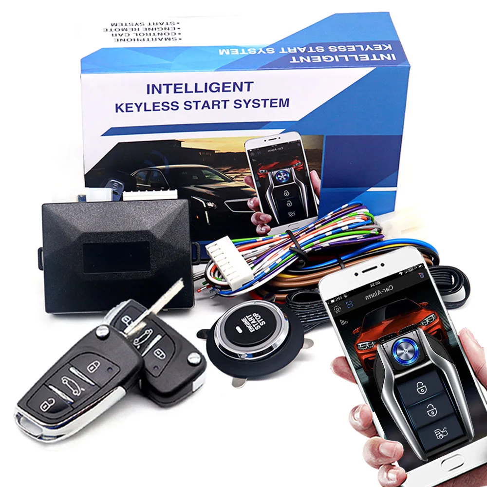 Verrouillage central universel automatique, antivol, immobilisateur de voiture, alarme de voiture, verrouillage central, démarrage, arrêt, bouton de démarrage à distance pour démarreur de voitures