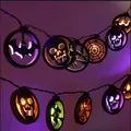 Lampe Led avec chapeau fantôme à piles 3M pour Halloween décoration d'extérieur pour la maison