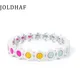 Bracelets bohèmes à fleurs colorées pour femmes bracelet géométrique bracelet élastique cadeau de