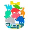 Blocs à empiler en bois Montessori jeux d'équilibre animaux briques puzzle jouets