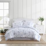 Laura Ashley Belinda Blue Cotton Comforter Reversible Set