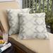 Humble + Haute Outdura Saxon Linen Indoor/Outdoor Corded Square Pillows (Set of 2)