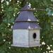 Galvanized Pagoda Birdhouse - 8¾''W x 8¾''D x 16''H