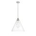 516-1S-SN-GBC-164 Innovations Lighting Berkshire 1 Light 16 Pendant Clear/White and Polished Chrome
