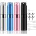 8ml Portable Mini Perfume Atomizer(4 PCS)ï¼ŒRefillable Empty Small Spray Bottle for Travel Twist Tpye Pocket Cologne Sprayer (Matte Black Pink Blue Silver)