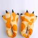 Boys Girls Boys Fuzzy House Slippers Kid Baby Girls Winter Warm Indoor Slippers Funny Animal Paw Monster Claw Shoes