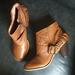 Anthropologie Shoes | Anthro Miss Albright Ruffle Leather Ankle Boots | Color: Brown/Tan | Size: 8