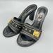 Louis Vuitton Shoes | Authentic Louis Vuitton Sandals With Block Heel | Color: Black/Gold | Size: 5