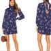 Free People Dresses | Free People Petite Fours Boho Mini Dress Indigo | Color: Blue/Pink | Size: S