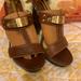 Michael Kors Shoes | Michael Kors Leather Sandals Heels Size 6.5 | Color: Brown | Size: 6.5