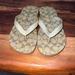 Coach Shoes | Coach Zak Flip Flops Sandals | Color: Gold | Size: 5