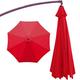 2.7m-6 Arms 2.7m-8 Arms 3m-6 Arms 3m-8 Arms Replacement Parasol Garden Patio Umbrella Fabric Canopy Cover, Sun Umbrella Replacement Cloth, Polyester UV Protection,Waterproof(Size:3M-8Ribs,Color:Red)