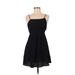 Shein Casual Dress - Mini: Black Solid Dresses - Women's Size Small