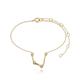 Women's Gold Aquarius Constellation Anklet Kathryn New York