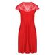 Women's Classy Midi Nightdress With Lace - Red Large Oh!Zuza Night & Day