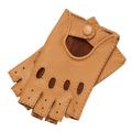 Brown Rome Spring - Men's Deerskin Fingerless Driving Gloves In Natural 7.5" 1861 Glove Manufactory