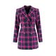 Women's Pink / Purple Double Breasted Checked Blazer Extra Small Avenue no.29