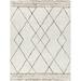 White 108 x 79 x 0.55 in Area Rug - Foundry Select Skiley Argyle Machine Woven Area Rug in Brown/Cream | 108 H x 79 W x 0.55 D in | Wayfair