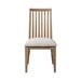 Wildon Home® Danyell Slat Back Parsons Chair in Oak Wood/Upholstered/Fabric in Brown | 40 H x 20.25 W x 24 D in | Wayfair