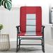 Arlmont & Co. Outdoor Causseaux Rocking Metal Chair in Black/Red | 40.5 H x 28.5 W x 38.5 D in | Wayfair 9A57D3AF9D9E4E1A950F0B715B6B3AC9