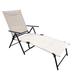 Arlmont & Co. Chaquetta Folding Zero Gravity Chair Metal in Gray/White | Wayfair 02048926363C4E21893E5E7AE6DE9867
