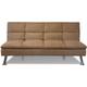 Designetsamaison - Banquette Clic Clac 3 places marron - Vanan Marron