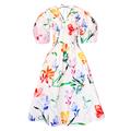 Women's White Marisa Smocked V-Neck Midi Dress Xxs Jessie Zhao New York